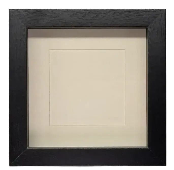 Cadre profond 16x16x4,5 cm avec Passe Partout blanc