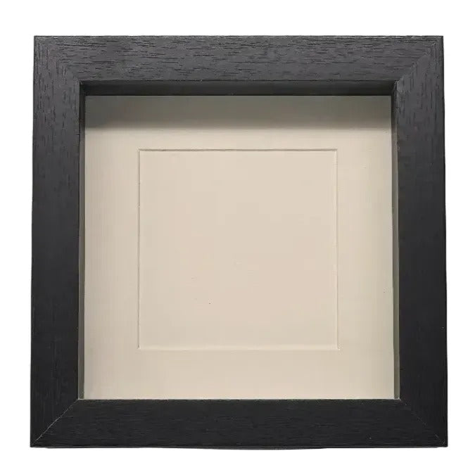 Cadre profond 16x16x4,5 cm avec Passe Partout blanc