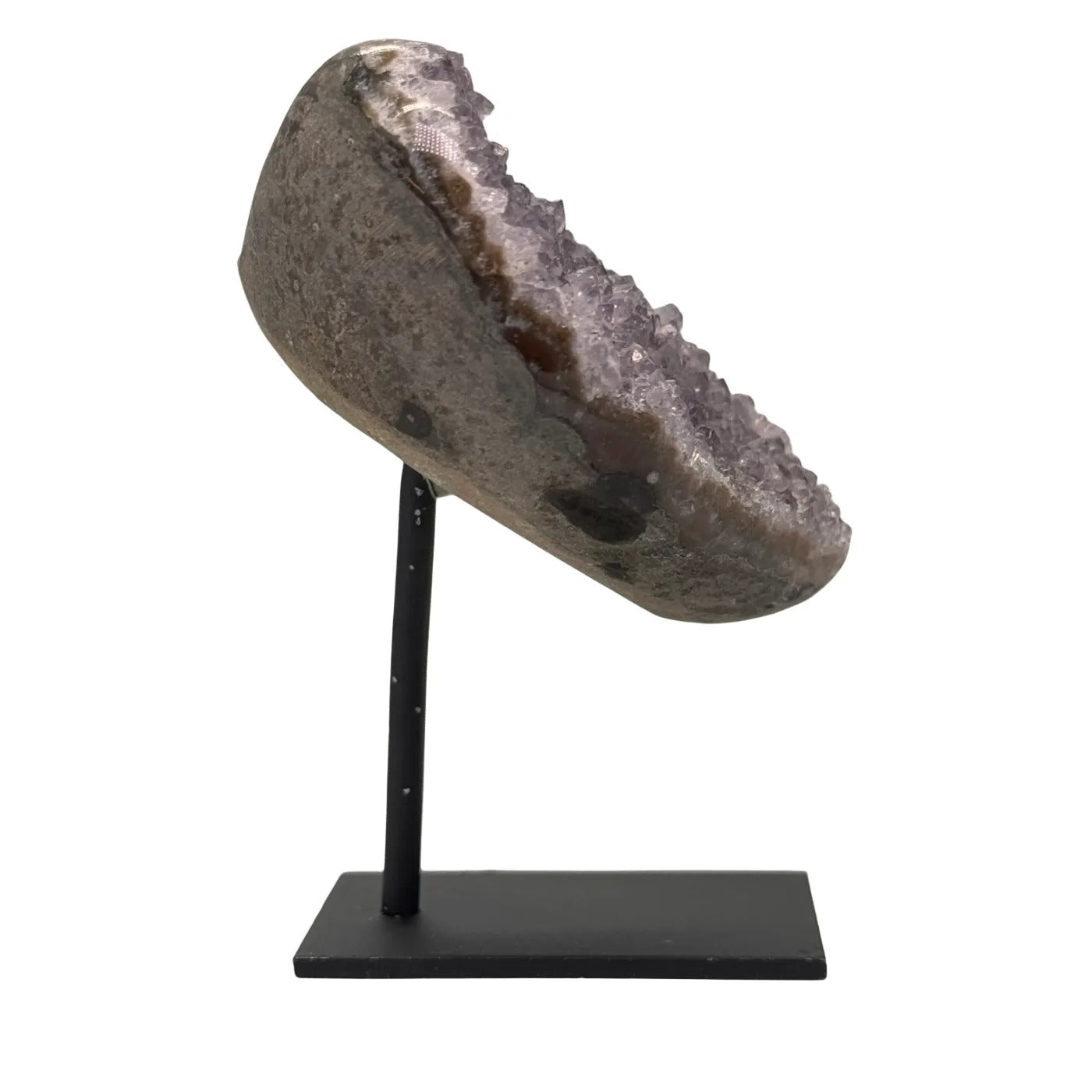 Agate amethyst small heart on stand #7