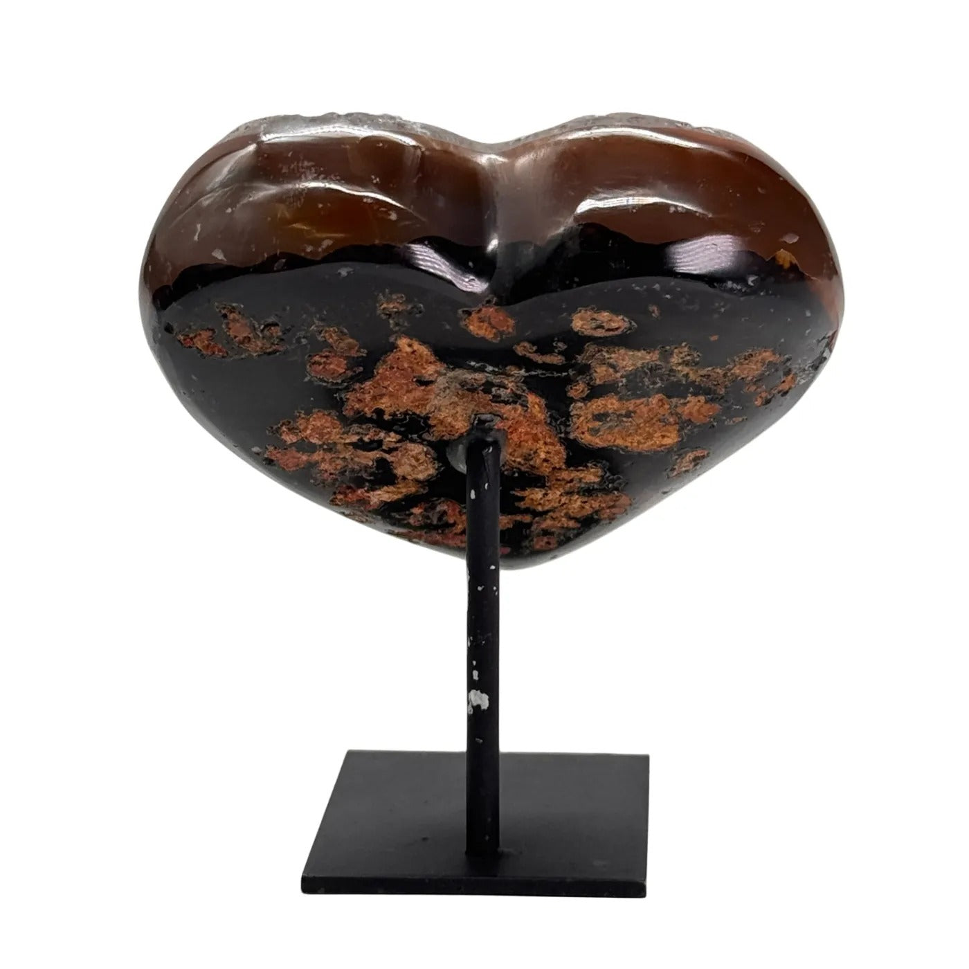 Agaat klein hart op standaard #9