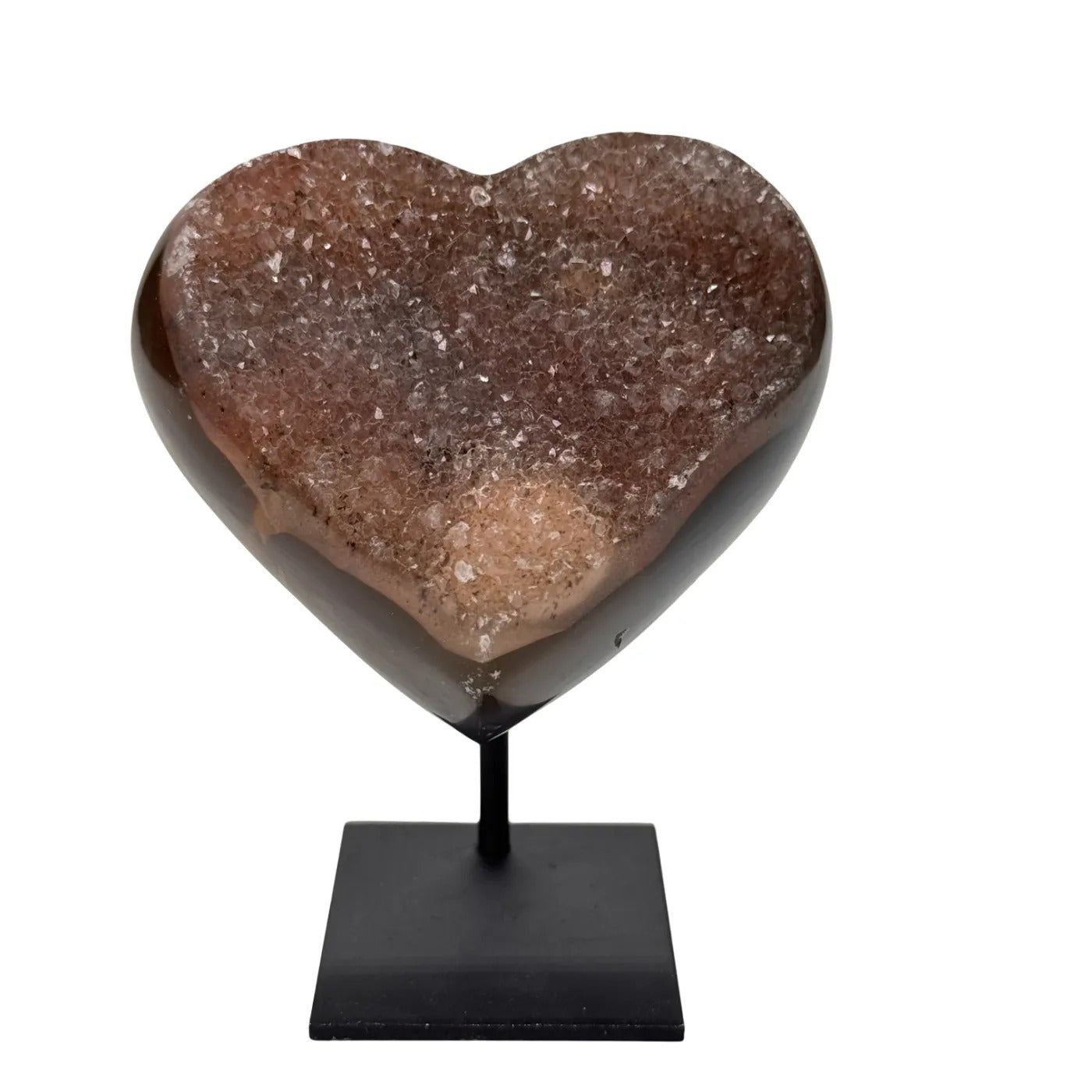 Agaat klein hart op standaard #9
