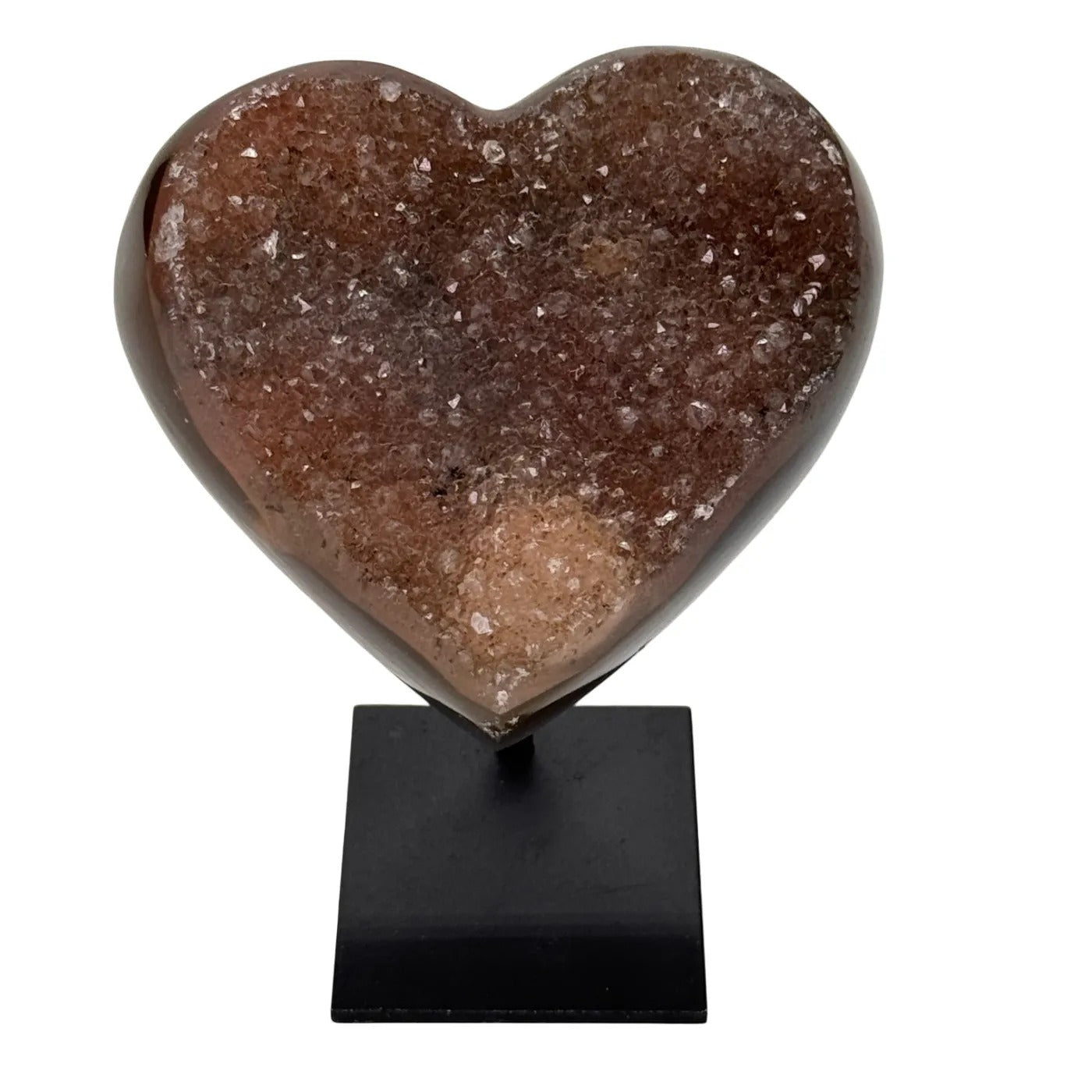 Agaat klein hart op standaard #9