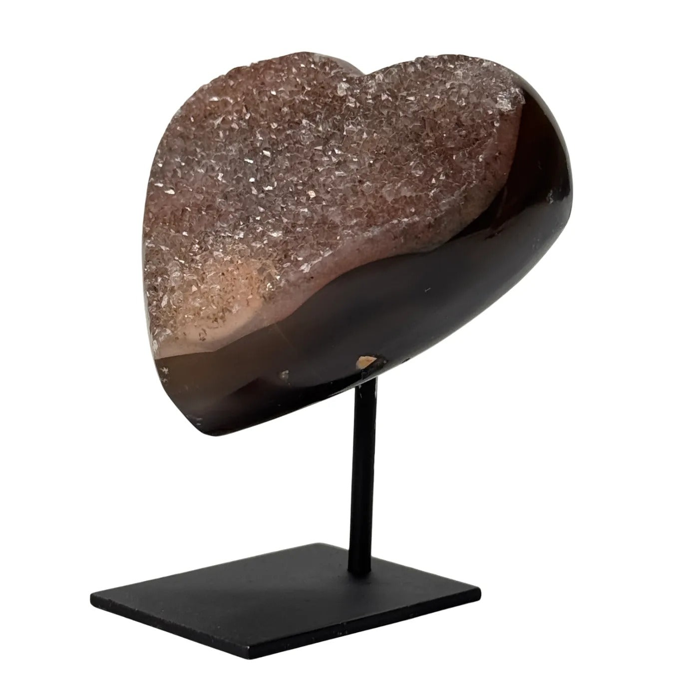 Agaat klein hart op standaard #9