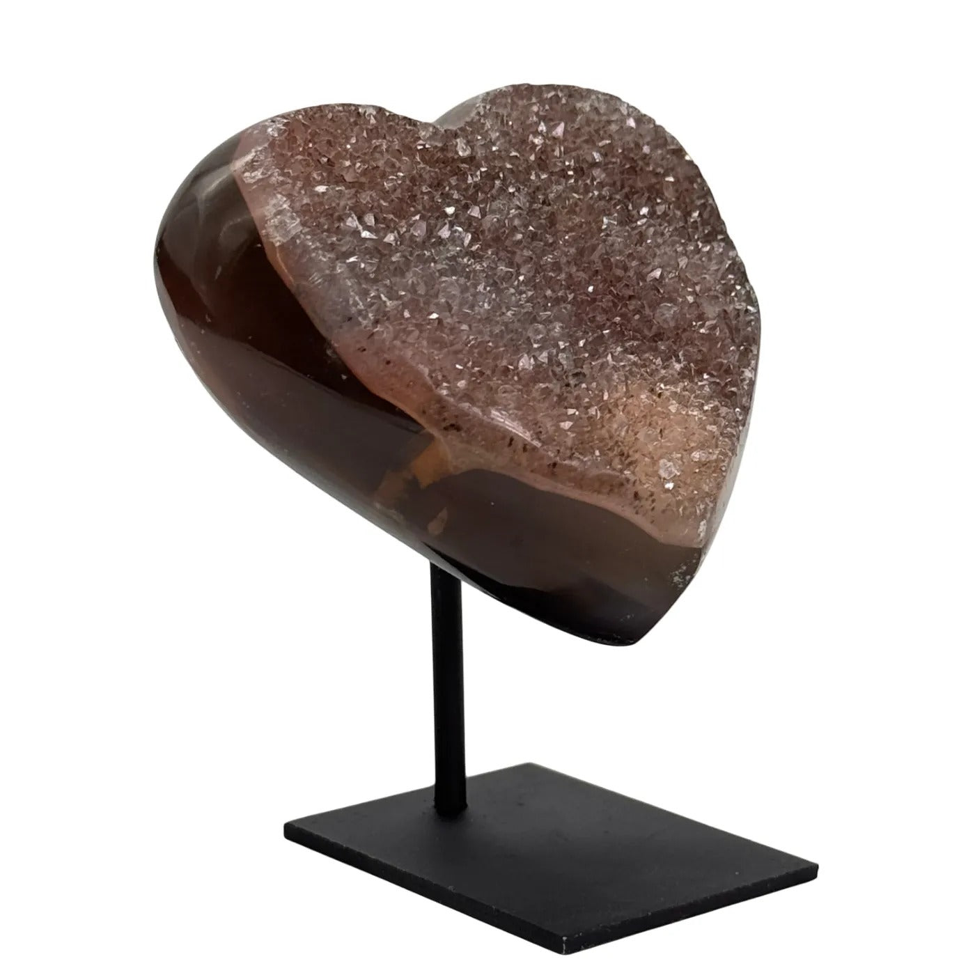 Agaat klein hart op standaard #9