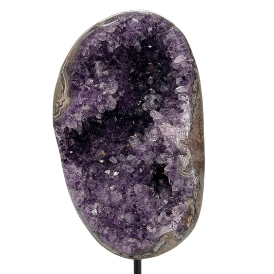 Paarse amethist op standaard #12