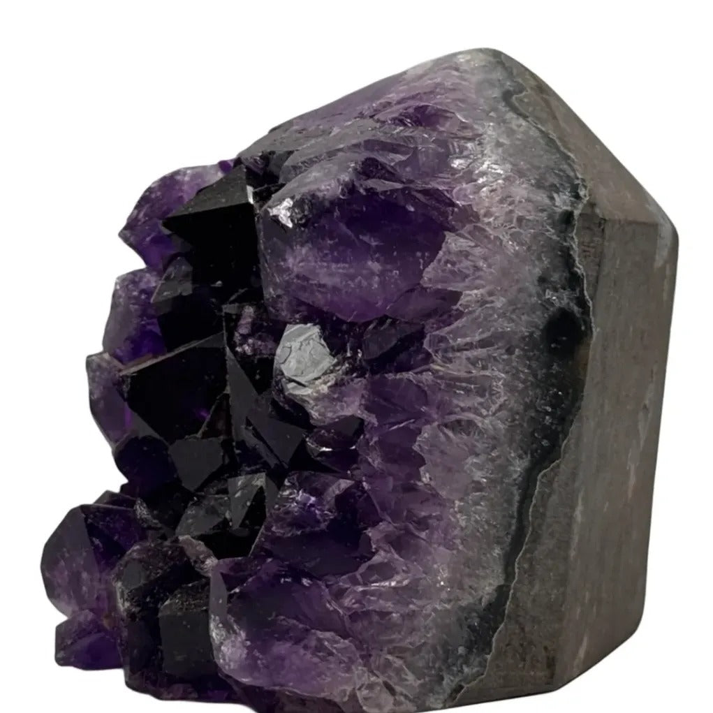 Prachtige Donkerpaarse Amethist Cut Base – Uruguay