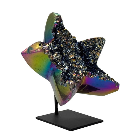 kwarts titanium rainbow - gepolijste ster - #1