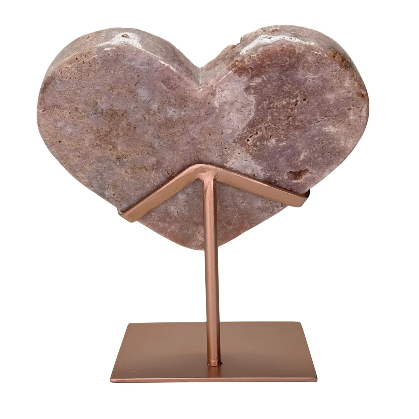 pink amethyst heart - standard - 20 cm - #1