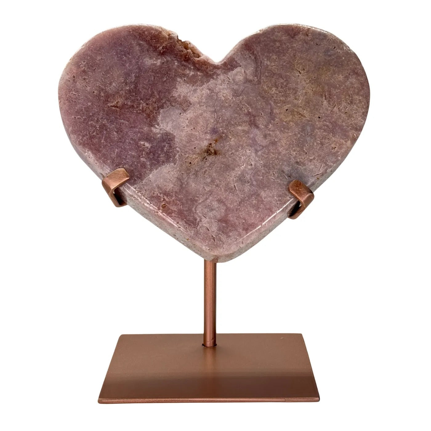 pink amethyst heart - standard - 20 cm - #1