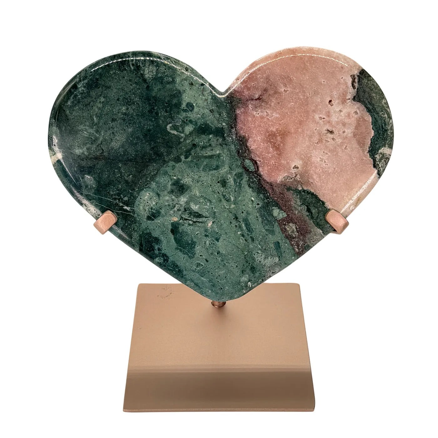 roze amethist hart - standaard - 21 cm - #2