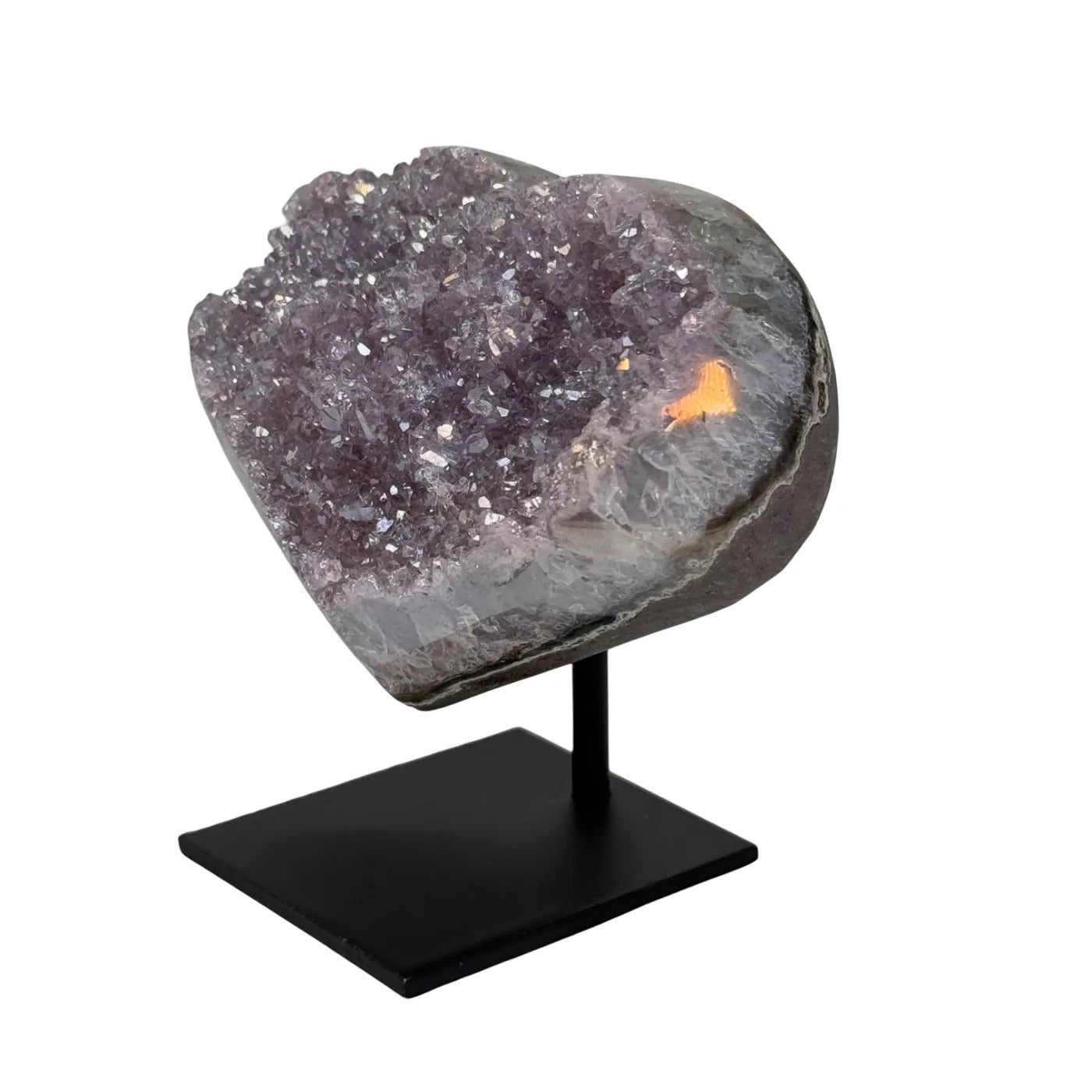 Titanium aura kwarts hart op standaard #4