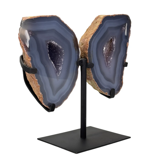 agaat vlinder geode op standaard #1