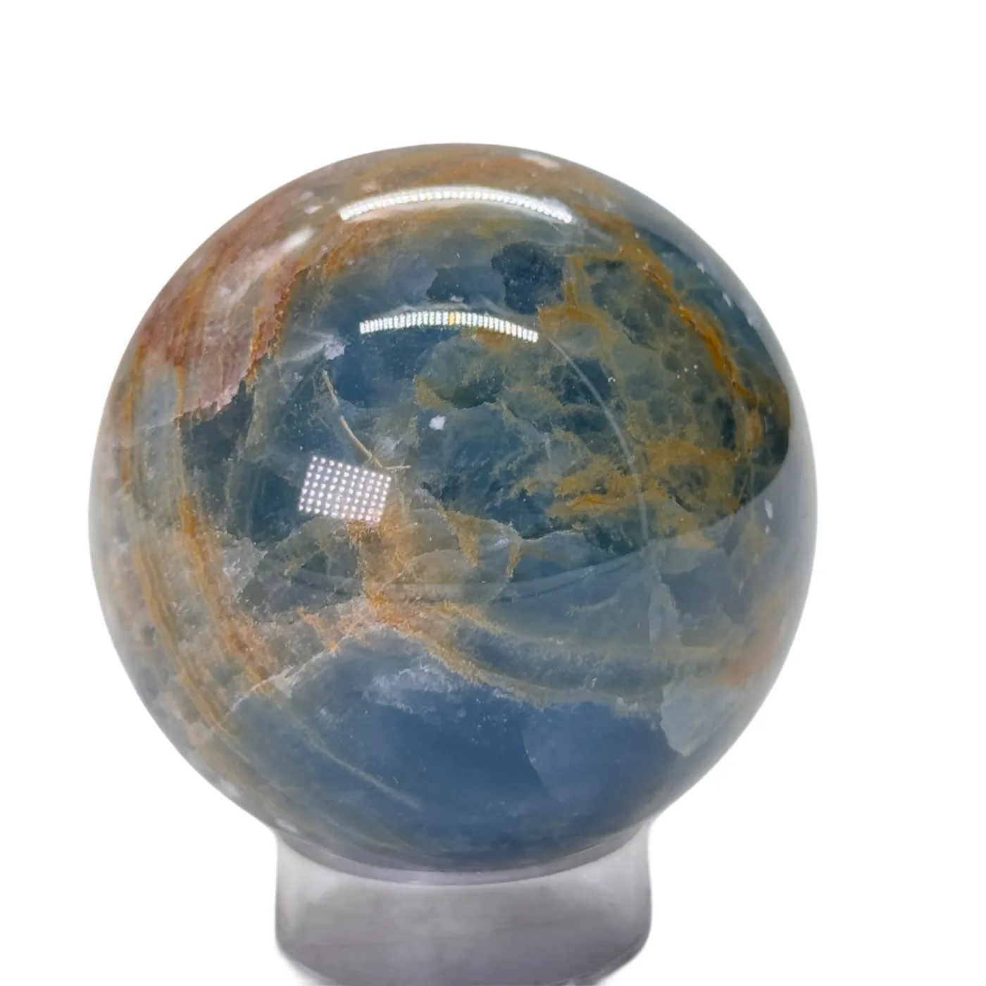 Onyx bleu - sphère - boule - 5,5 cm - #1