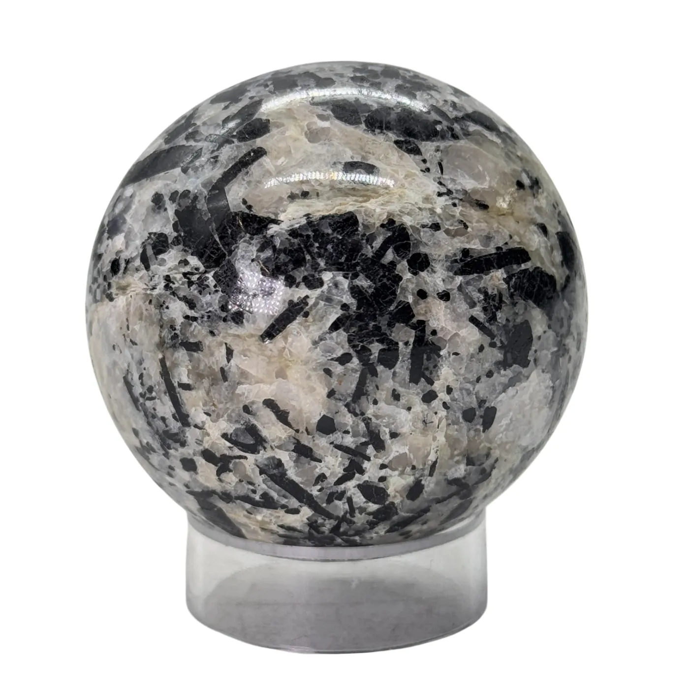 Kwarts met zwarte toermalijn - bol - sphere - 5 cm - #1