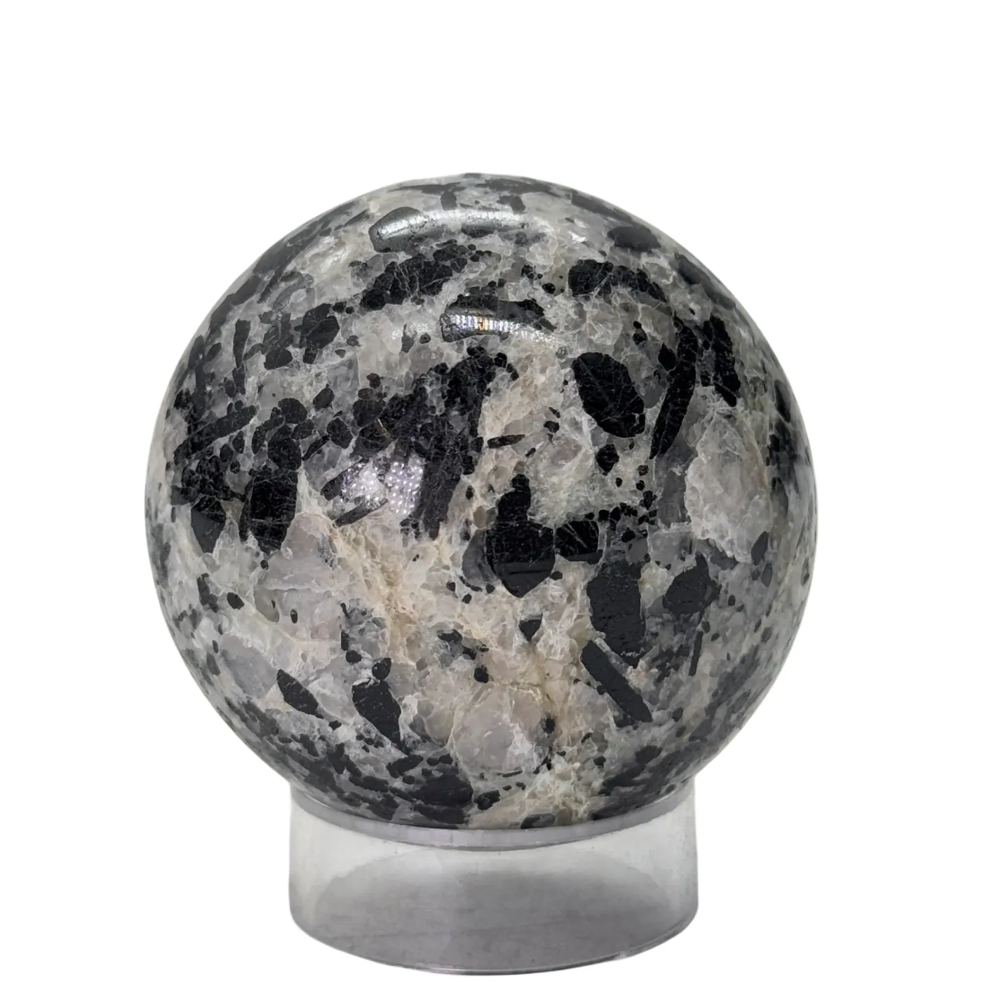 Kwarts met zwarte toermalijn - bol - sphere - 5 cm - #1