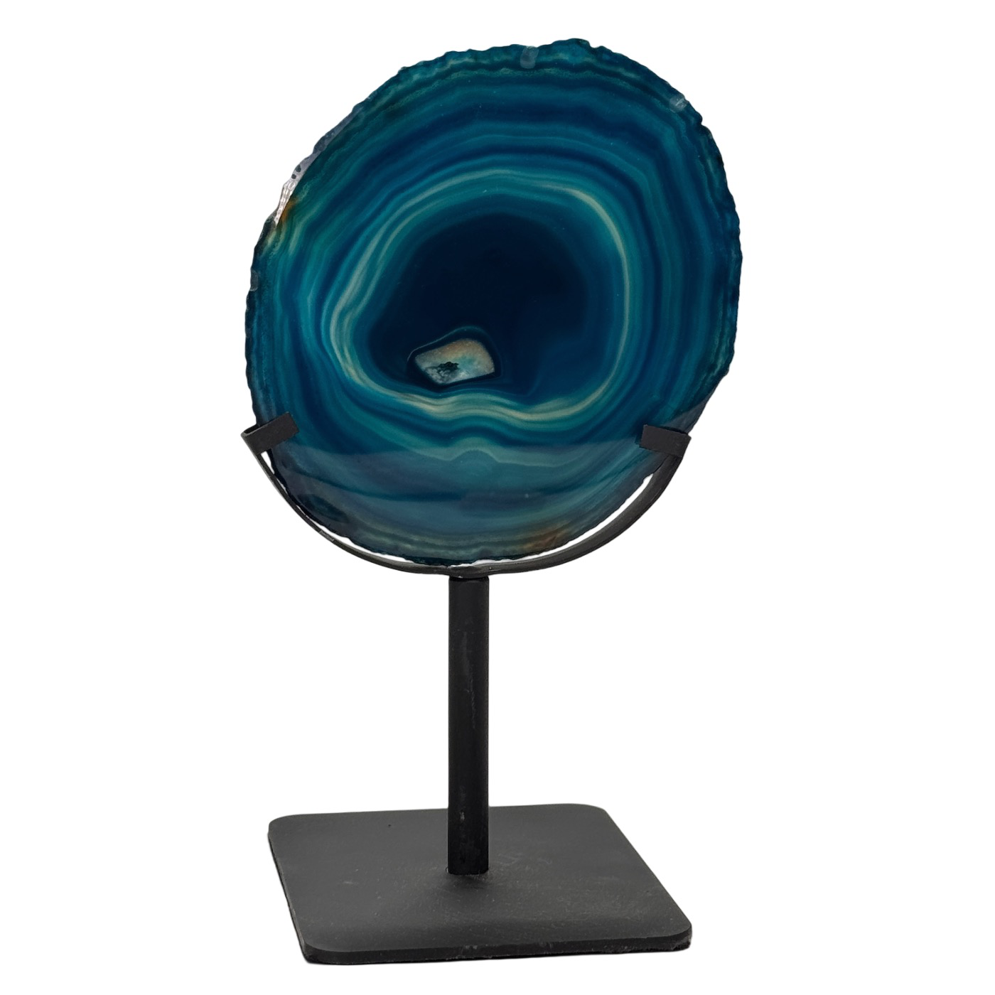 Agaat schijf - blauw - standaard - #1