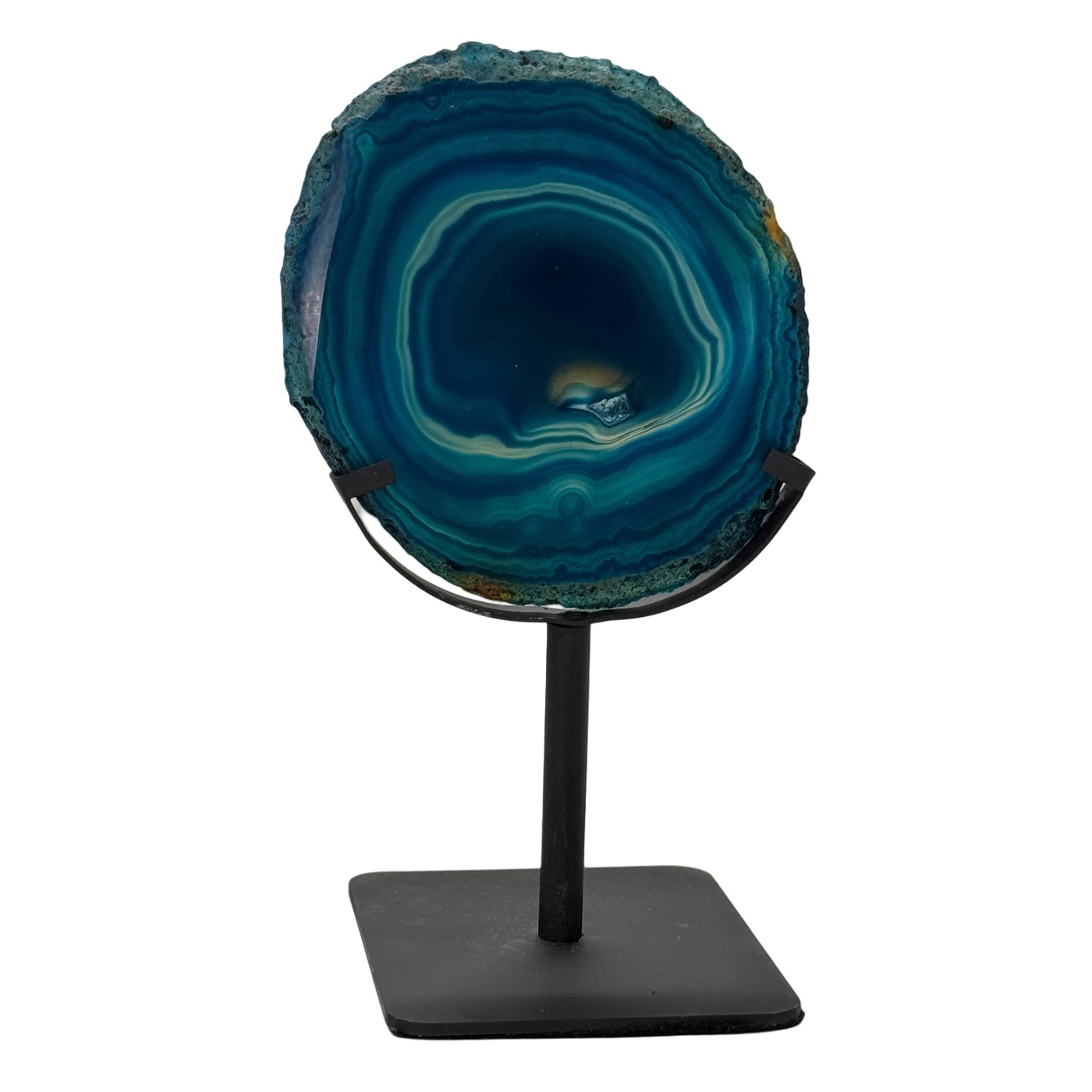 Agaat schijf - blauw - standaard - #1