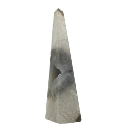 Agaat obelisk met druzy #1