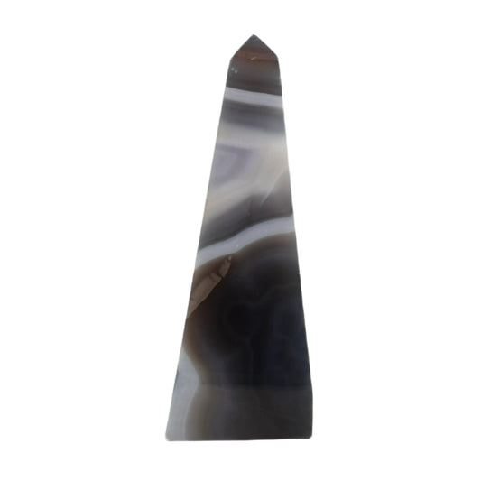 Agaat obelisk met druzy #3