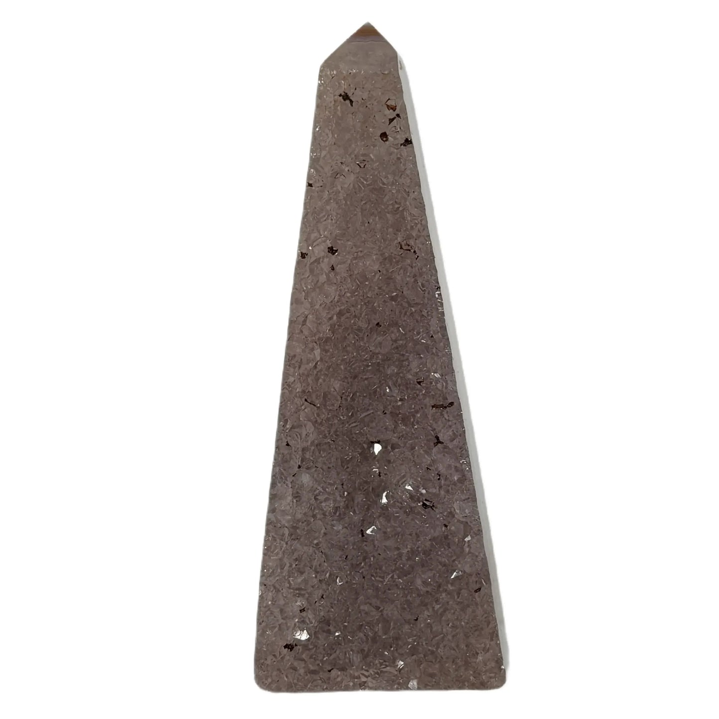 Obélisque d'agate avec druzy #6