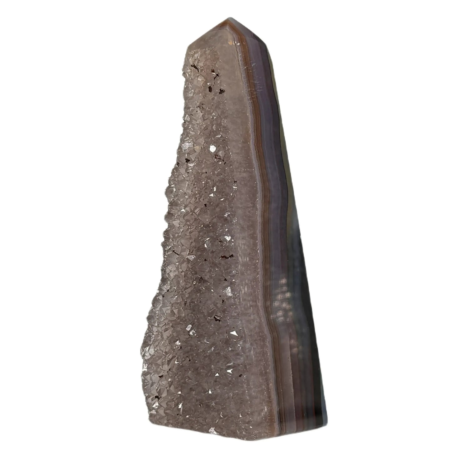 Obélisque d'agate avec druzy #6