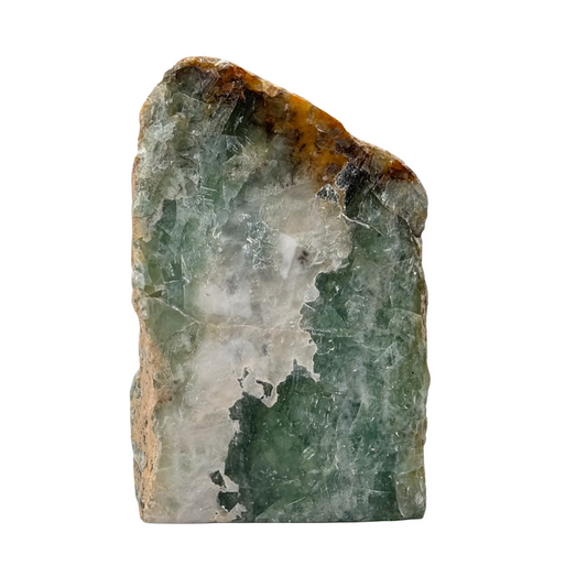 Groene Fluoriet - ruw en gepolijst - cut base - 17 cm #2