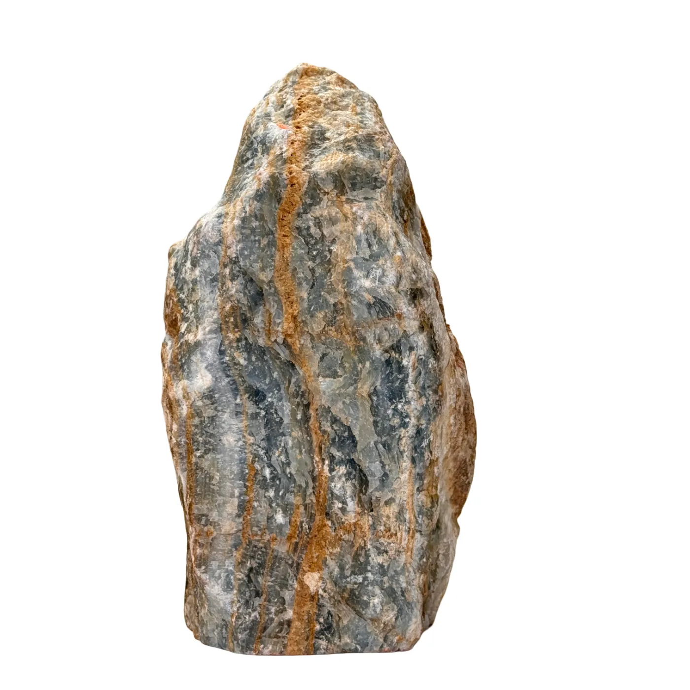 Onyx bleu - brut - semi-poli - base taillée - #1