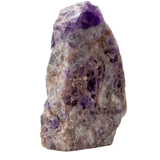 Amethist - ruw - half gepolijst - cut base - #1