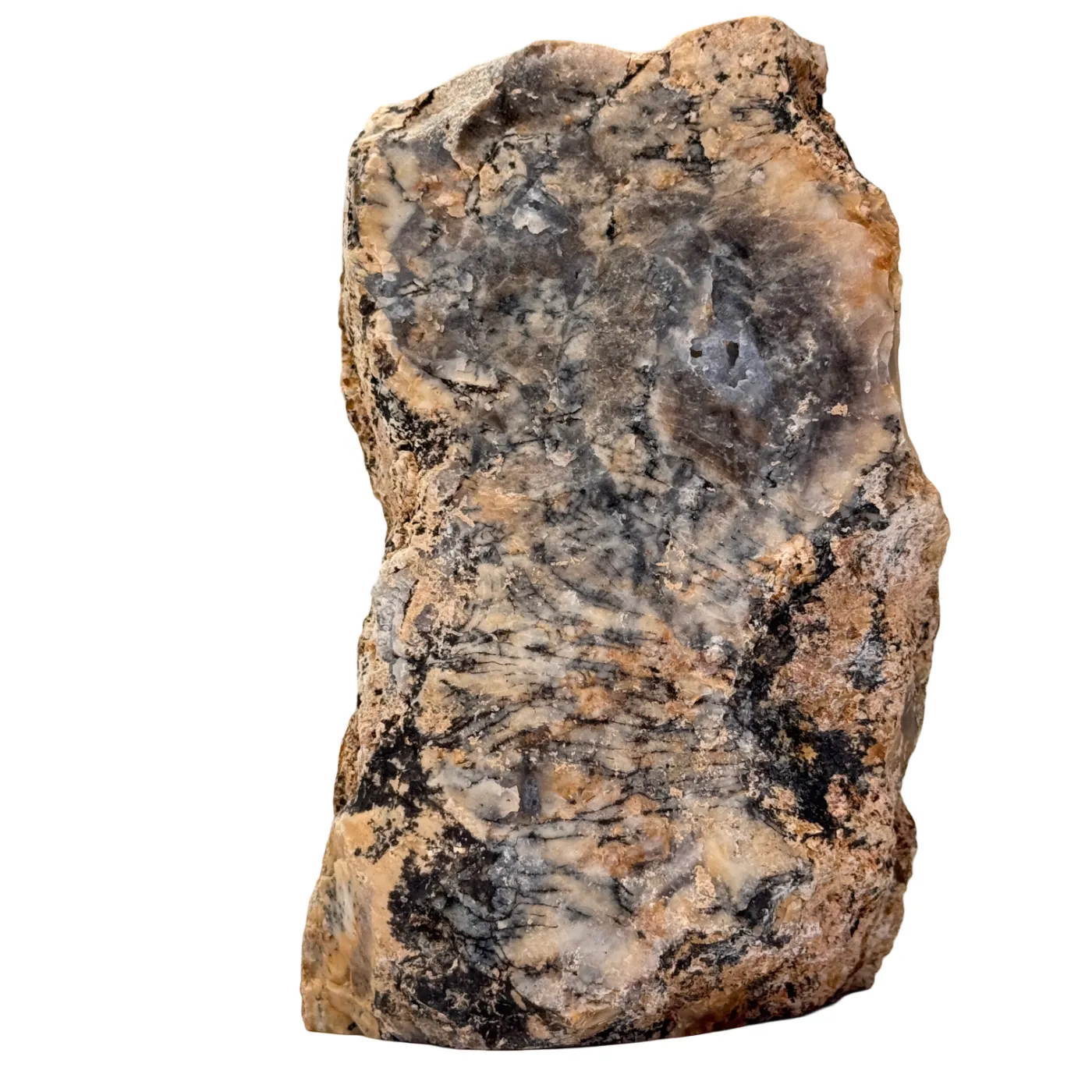 Onyx bleu - brut - semi-poli - base taillée - #1