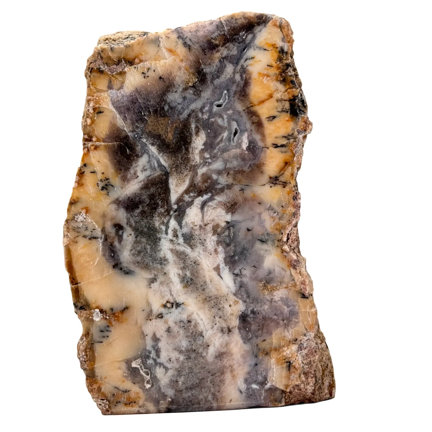 Onyx bleu - brut - semi-poli - base taillée - #1
