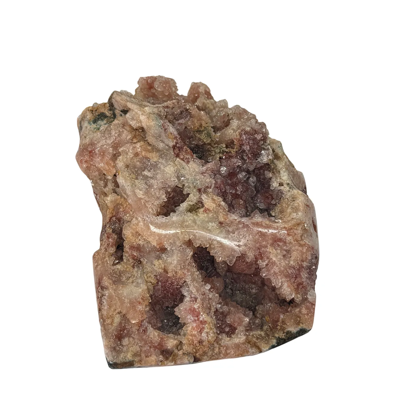 Roze amethist met druzy - cluster gepolijst - #1