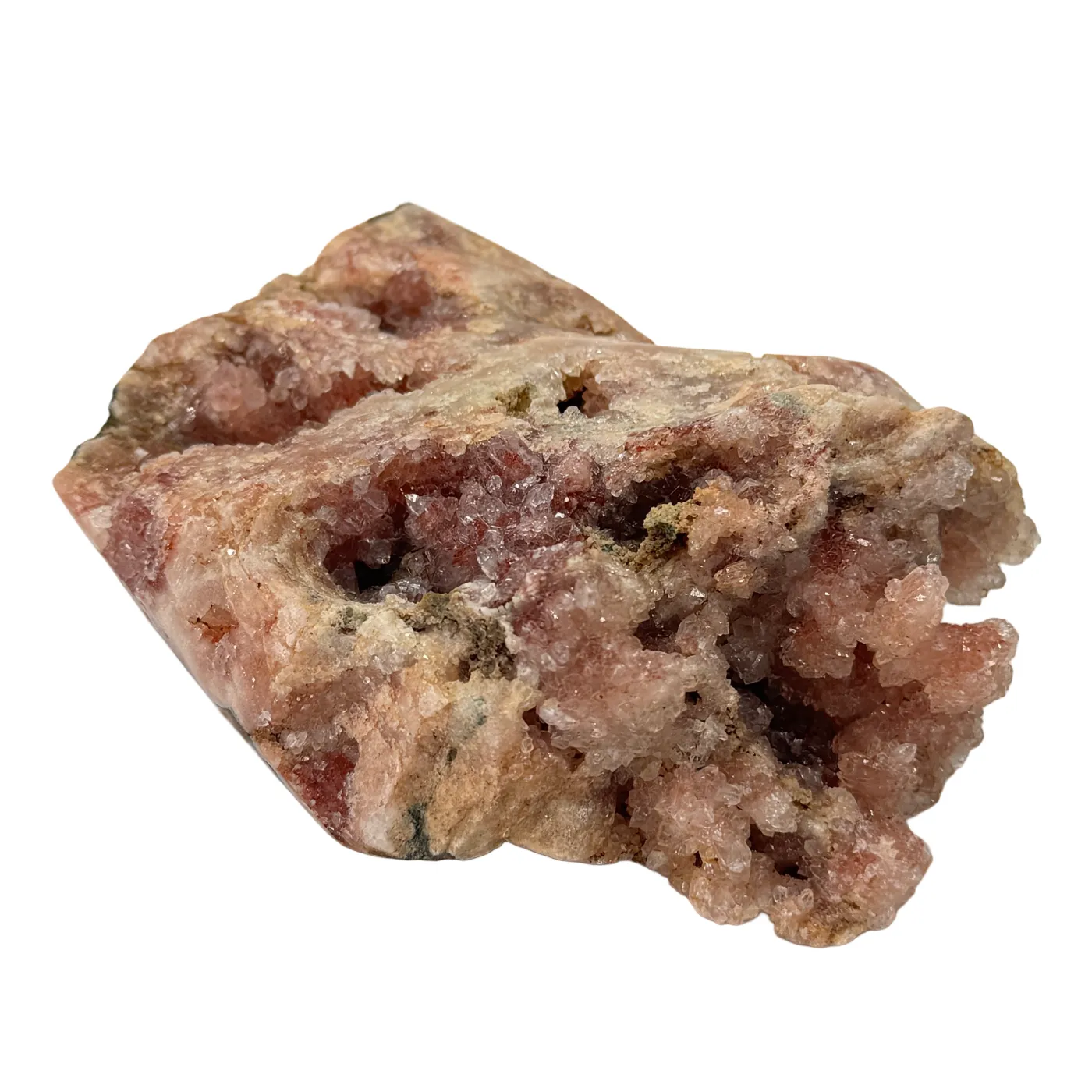 Roze amethist met druzy - cluster gepolijst - #1