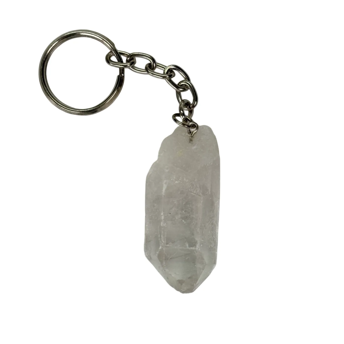 Bergkristal sleutelhanger