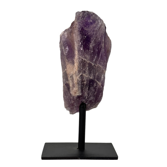 Amethist ruw op standaard - paars - 15 cm - #2
