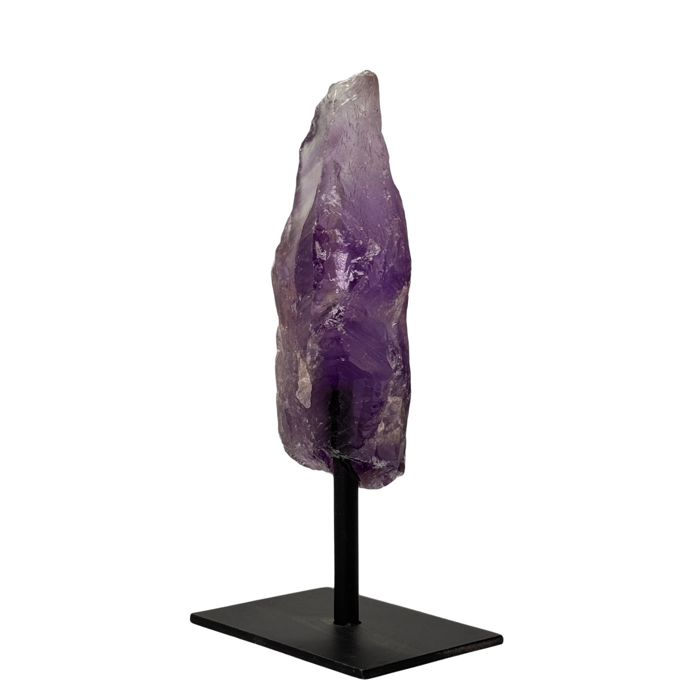 Améthyste brute sur support - violette - 14 cm - #3
