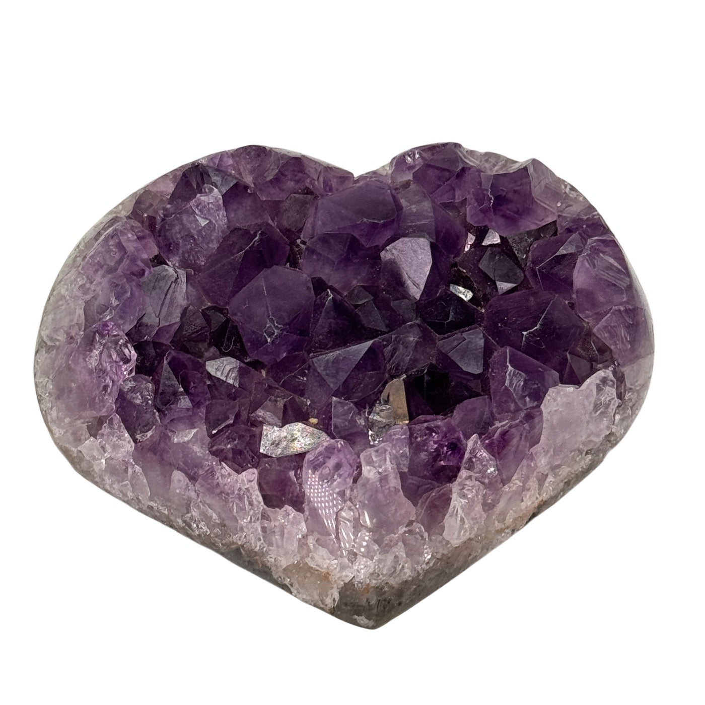 Améthyste violette polie en forme de cœur #1
