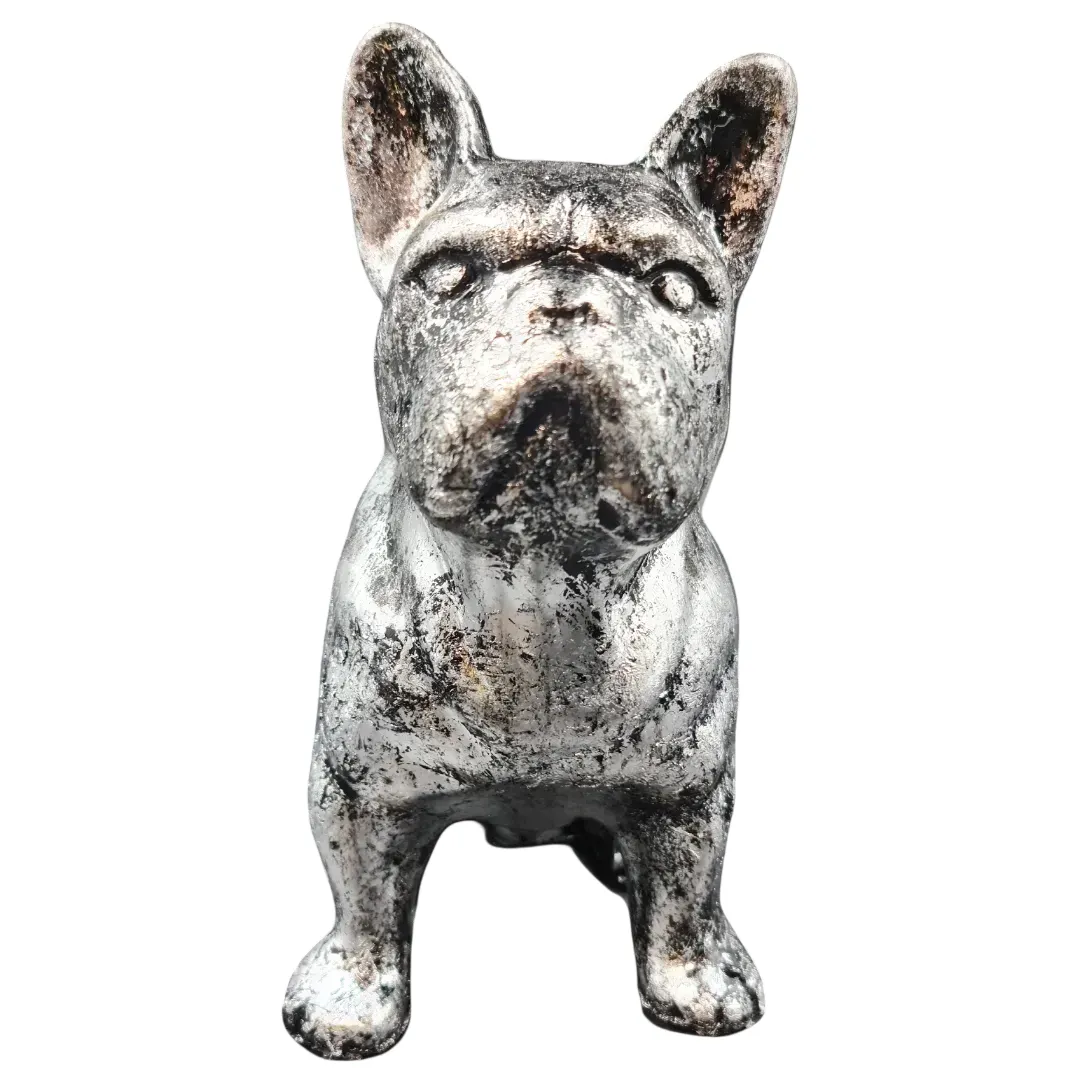 Bulldog Beeld – Resin Decoratie (Zilver of Goud)