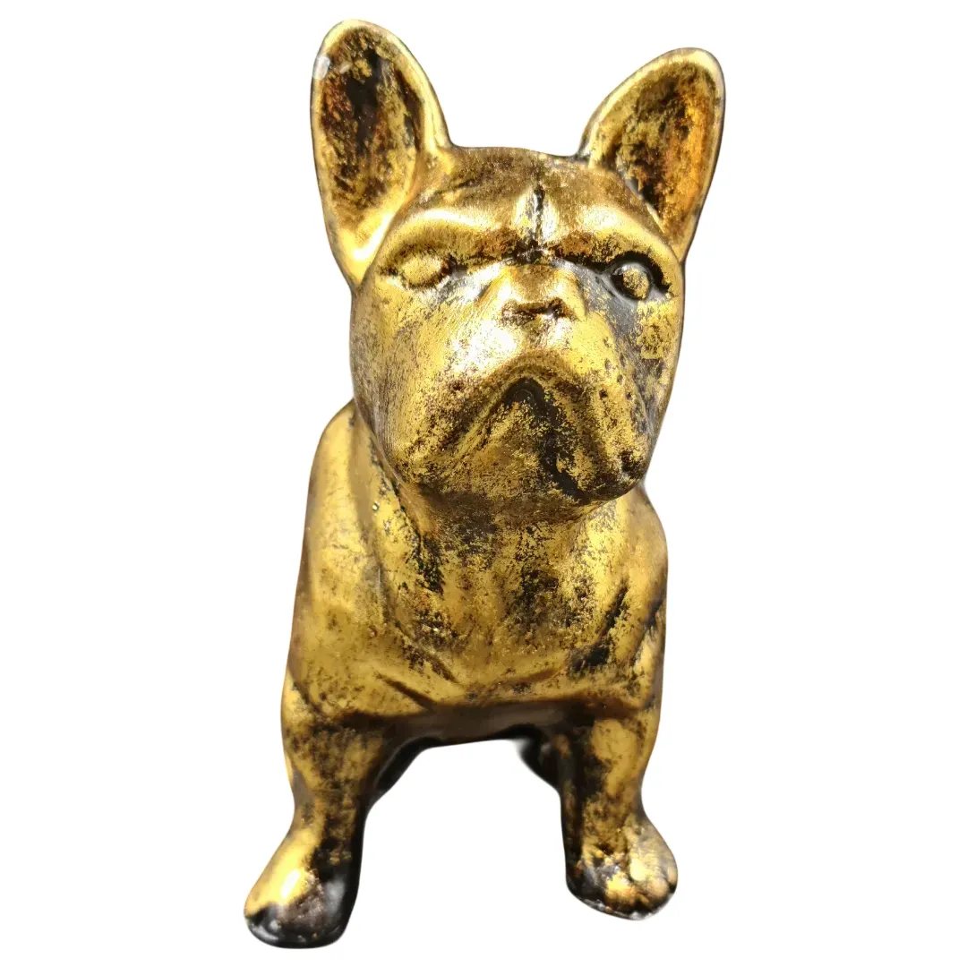 Bulldog Beeld – Resin Decoratie (Zilver of Goud)