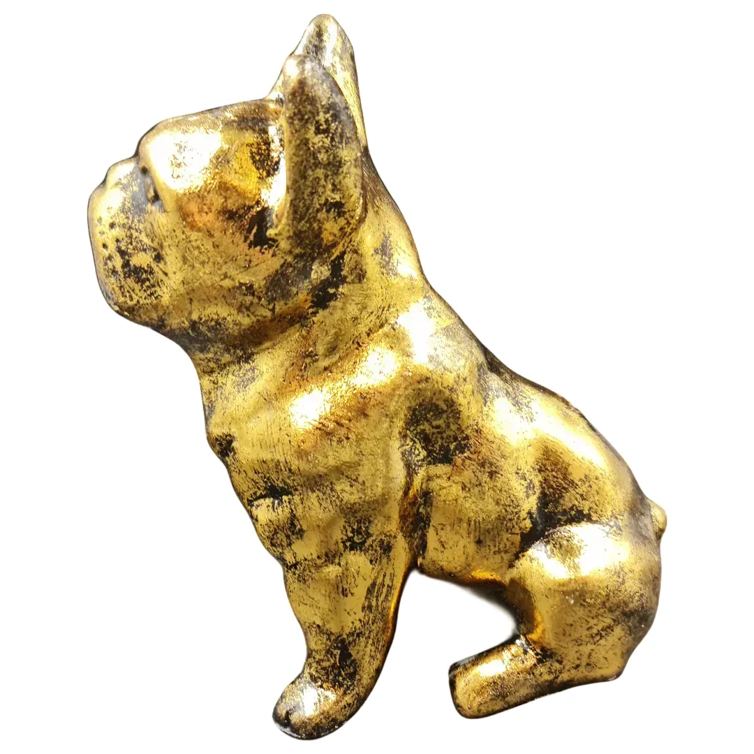 Bulldog Beeld – Resin Decoratie (Zilver of Goud)