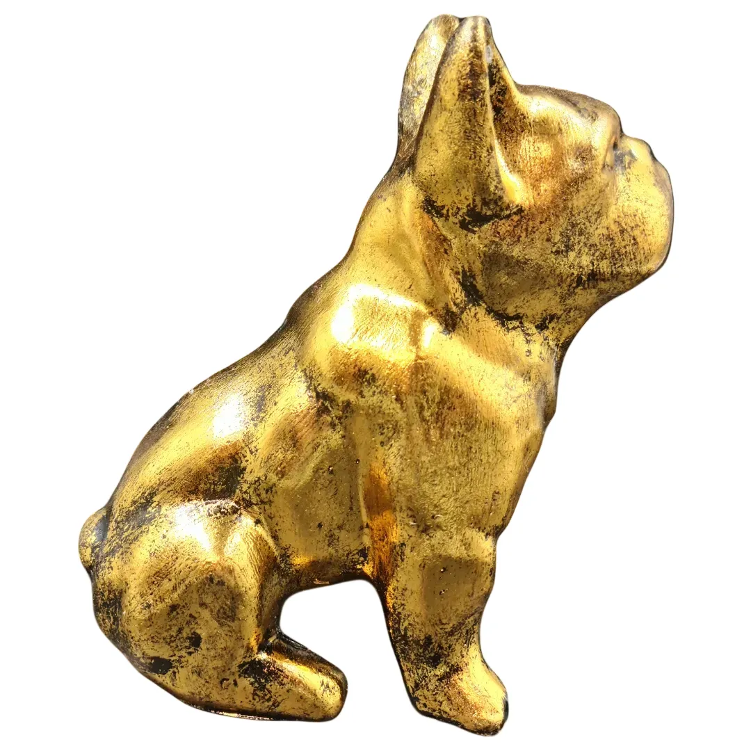 Bulldog Beeld – Resin Decoratie (Zilver of Goud)