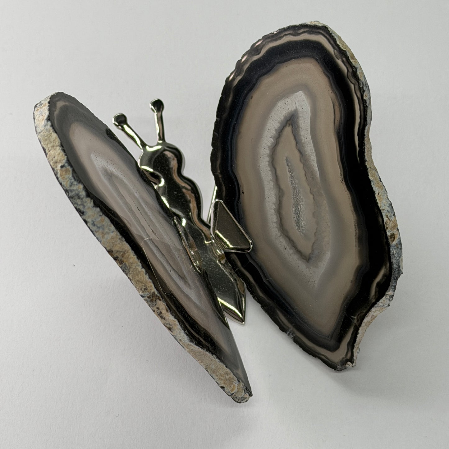 Decoratieve agaat vlinder met natuurlijke agaatvleugels