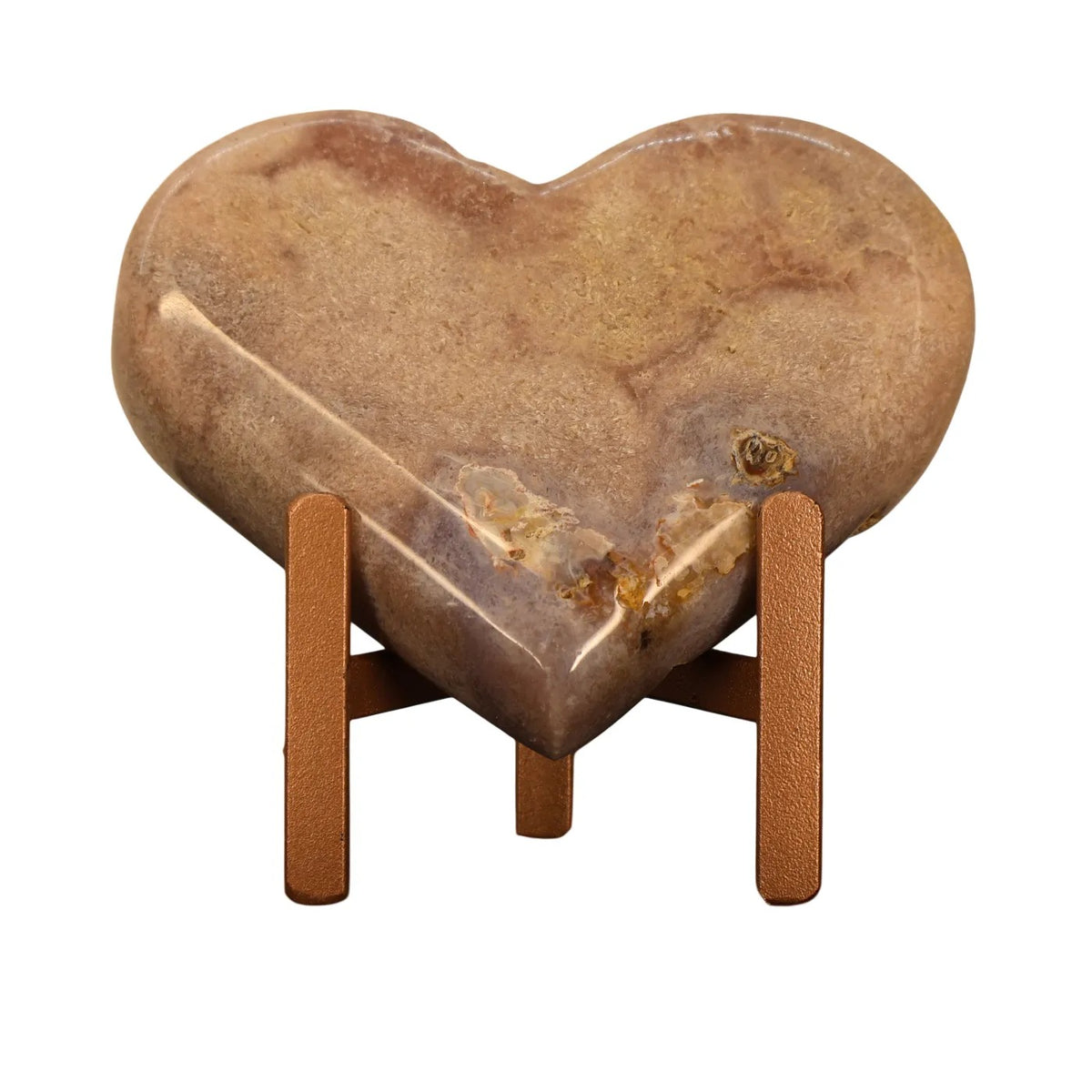 Roze Amethist Hart op Standaard – 0,8 kg - #4