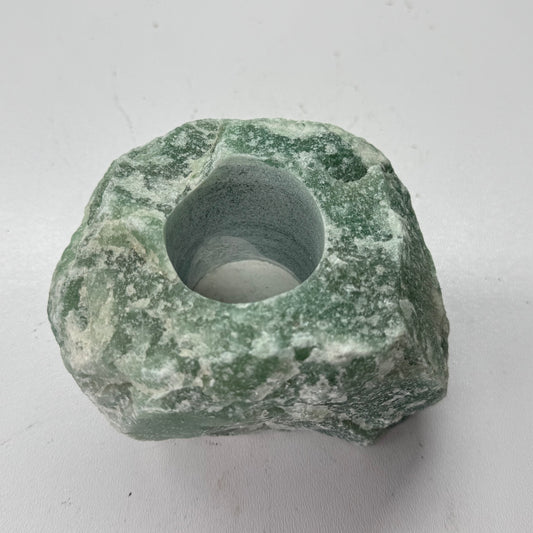 Groene kwarts theelichthouder