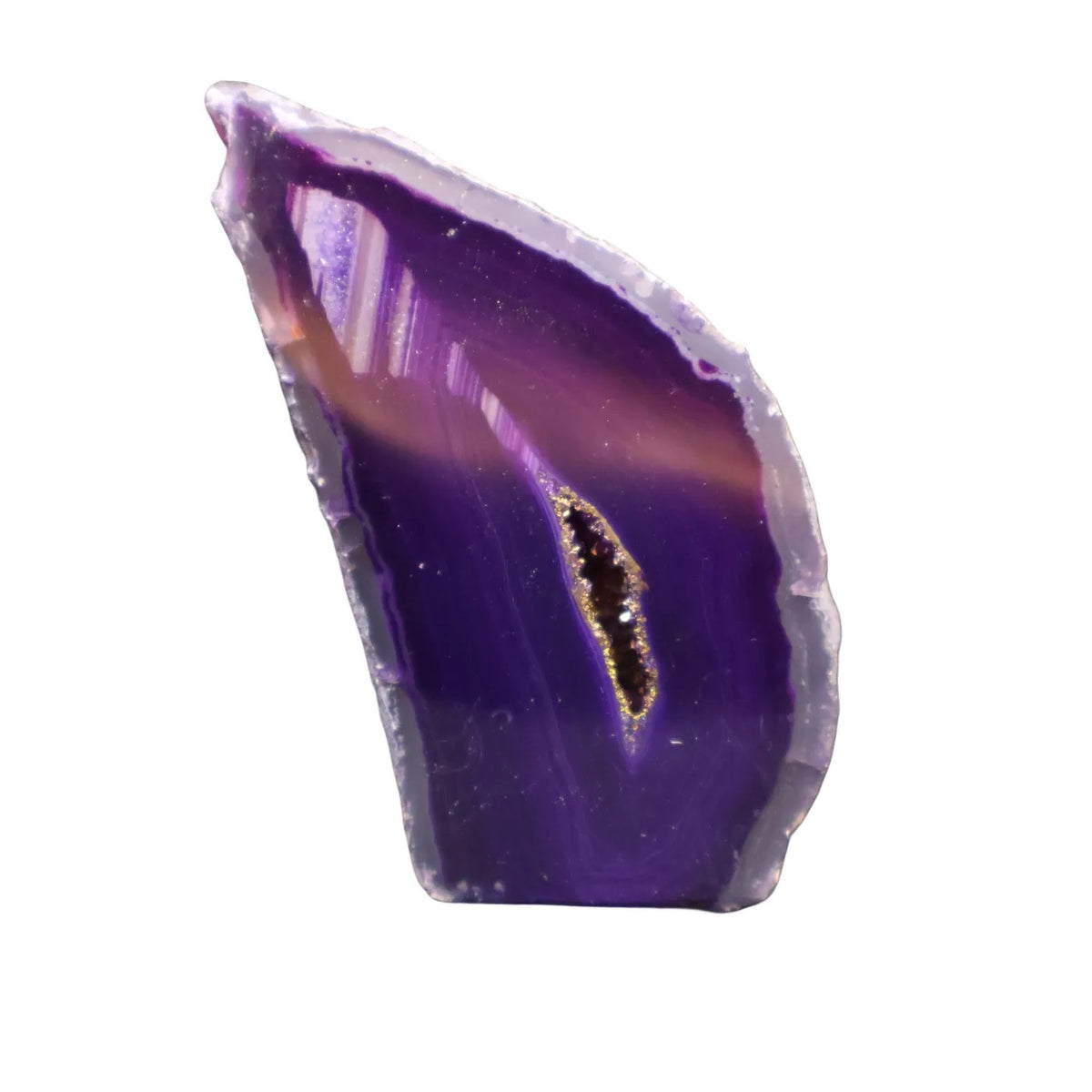 Beautiful purple agate geode from Brazil (Druzy) – small size