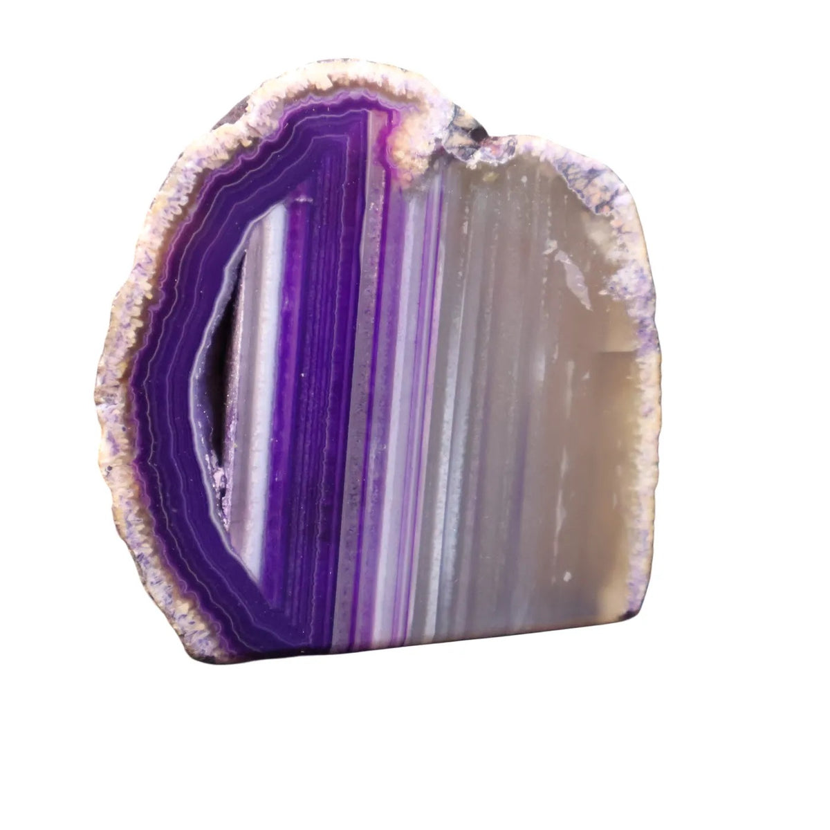 Beautiful purple agate geode from Brazil (Druzy) – small size
