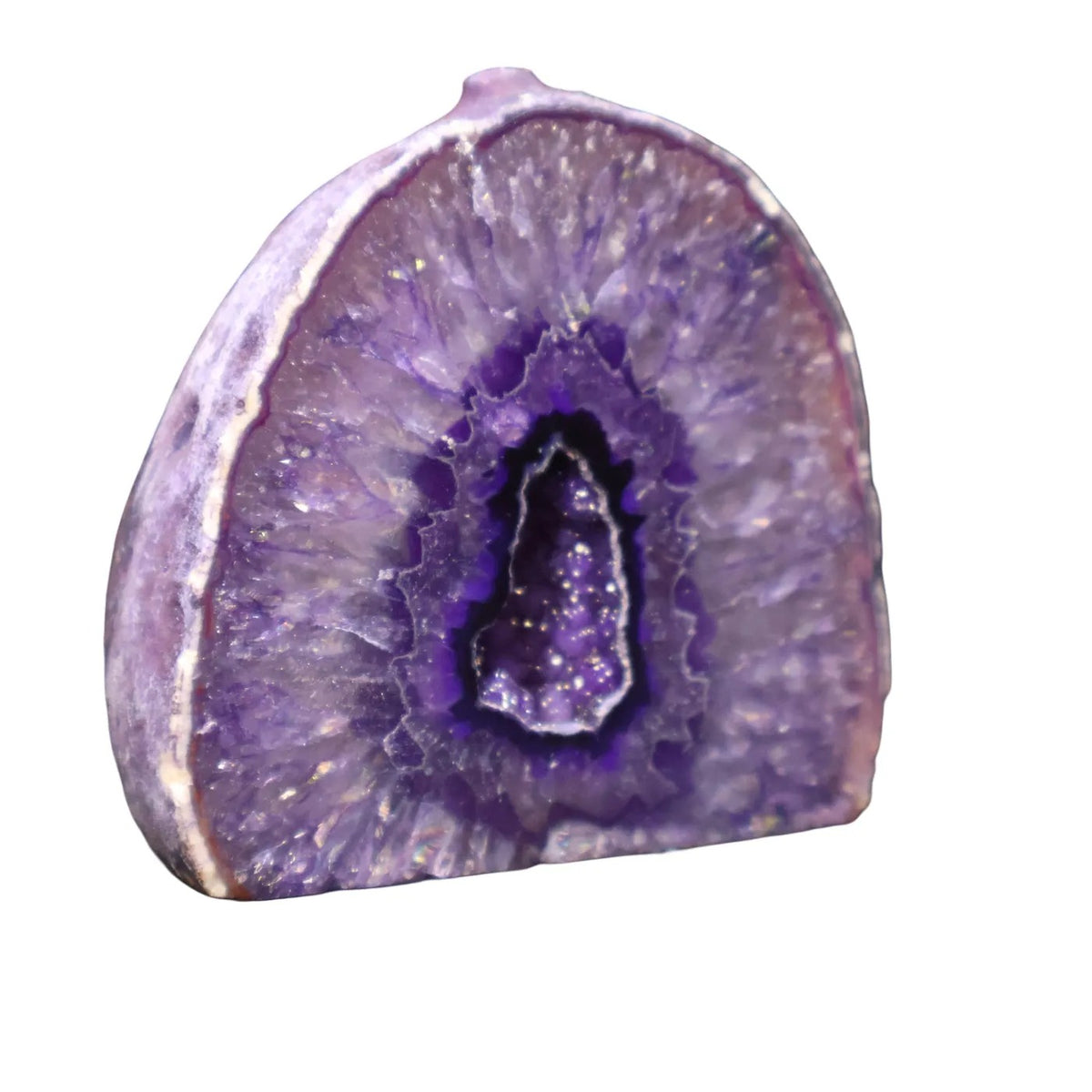 Beautiful purple agate geode from Brazil (Druzy) – small size