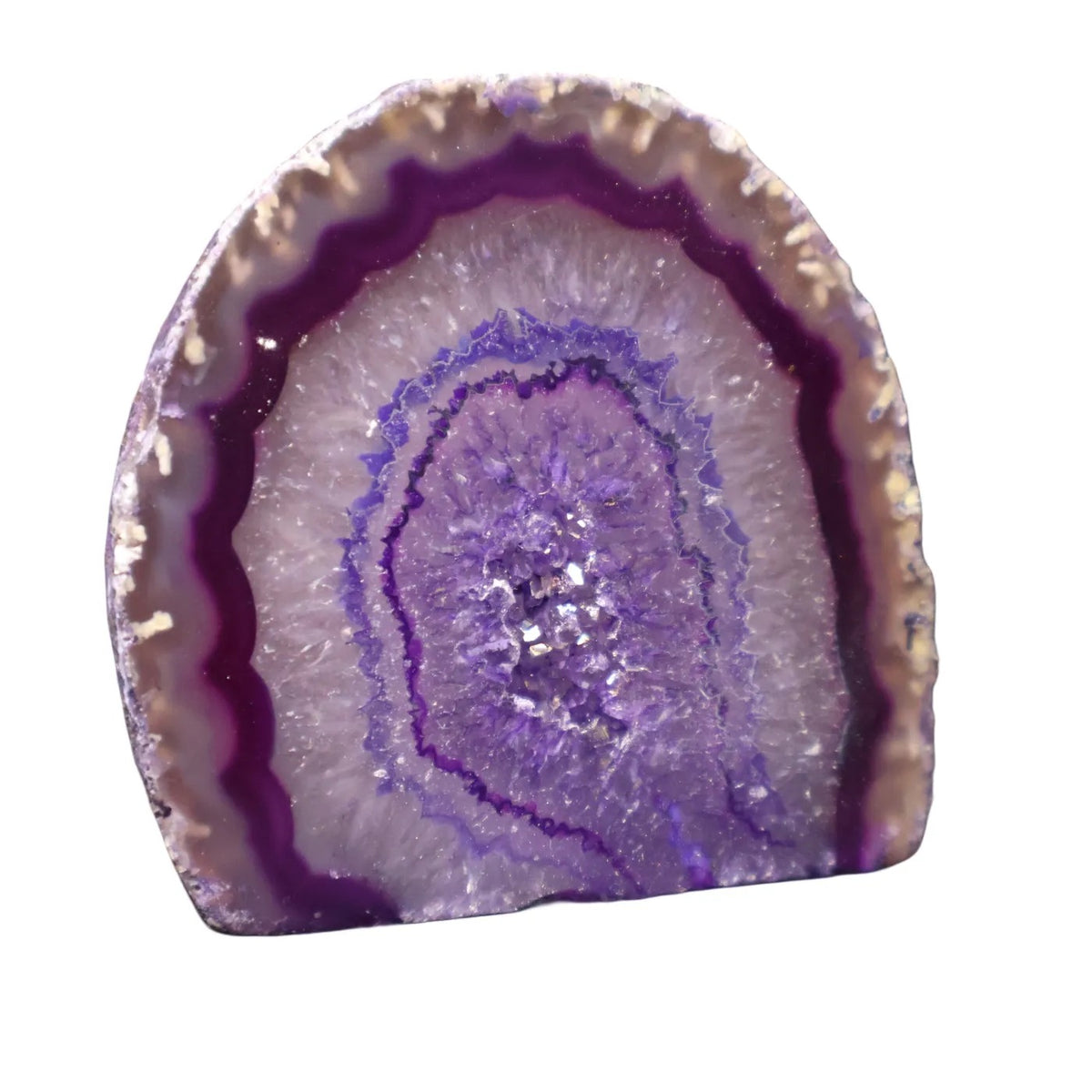 Beautiful purple agate geode from Brazil (Druzy) – small size