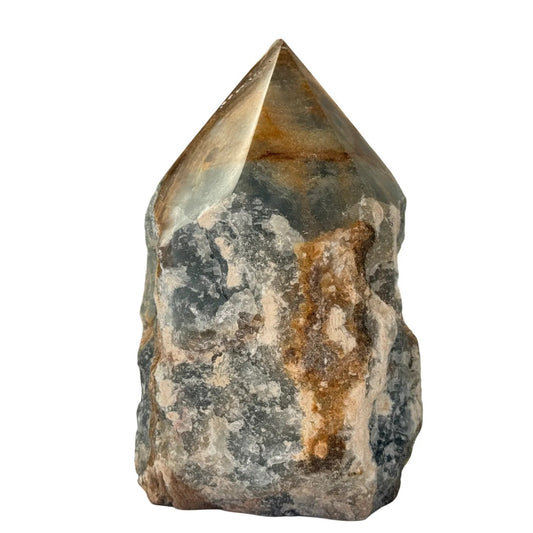 Blauwe onyx gepolijst punt #1