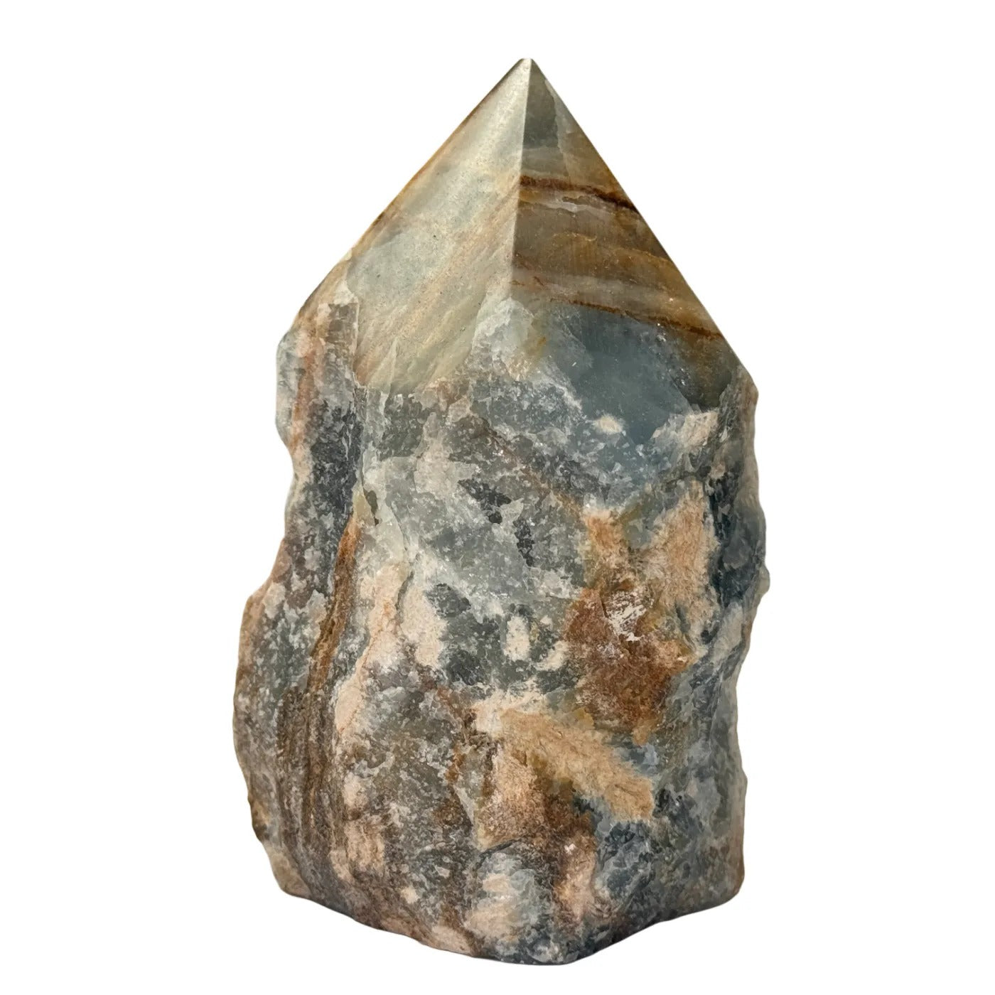 Blauwe onyx gepolijst punt #1