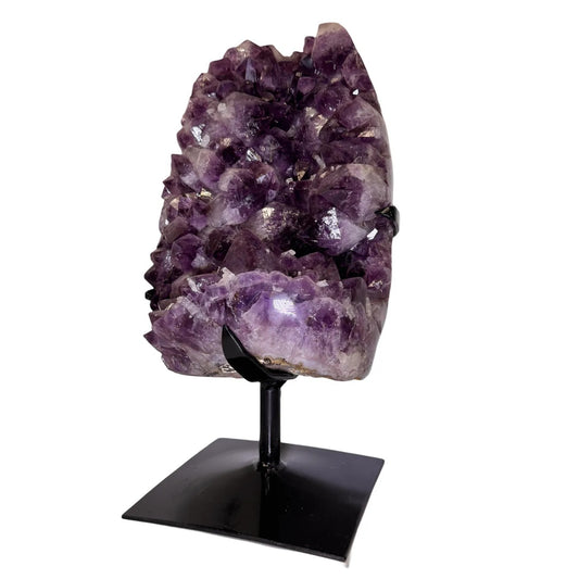 Grote amethist cluster op standaard van 14,64 kg
